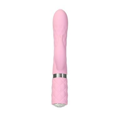Розкішний кролик з ротацією та вібрацією Pillow Talk Lively Pink, кристал Сваровскі SO6856 фото
