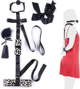 БДСМ-набір LOCKINK YEAHWOW Armbinder Restraint Set Black SX2843 фото
