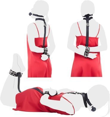 БДСМ-набір LOCKINK YEAHWOW Armbinder Restraint Set Black SX2843 фото