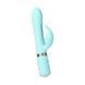 Розкішний кролик з ротацією та вібрацією Pillow Talk Lively Teal, кристал Сваровскі SO6857 фото 2
