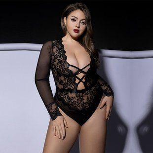 Боді JSY P61139 Black Plus Size SX1869 фото