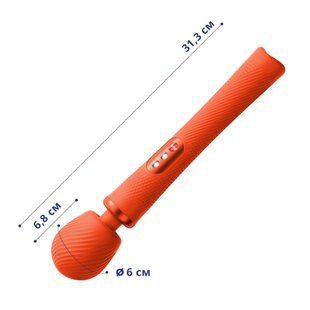 Вібромасажер Fun Factory VIM Vibrating Wand sunrise orange, суперпотужний та легкий, до 6 годин роботи SX0919 фото