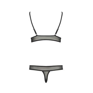 Комплект білизни Passion ERZA SET S/M, black, ліф і трусики PS26011 фото
