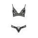 Комплект білизни Passion ERZA SET S/M, black, ліф і трусики PS26011 фото 3