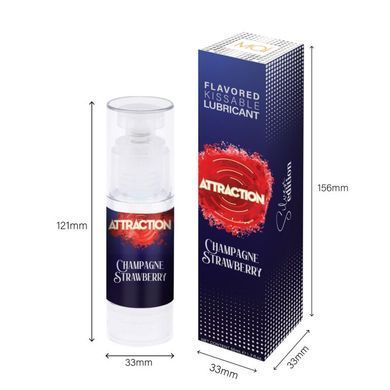 Змазка для орального сексу на водній основі MAI Attraction Champagne Strawberry (50 мл) SO6049 фото
