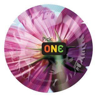 Презерватив ONE Color Sensations Pick ONE, 1 шт, фіолетовий, гладенький, зі змазкою SX0772 фото