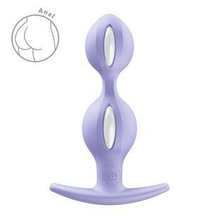Анальні кульки Fun Factory B BALLS DUO Purple, ефект вібрації, діаметр 3,2 та 3,6 см SX3691 фото