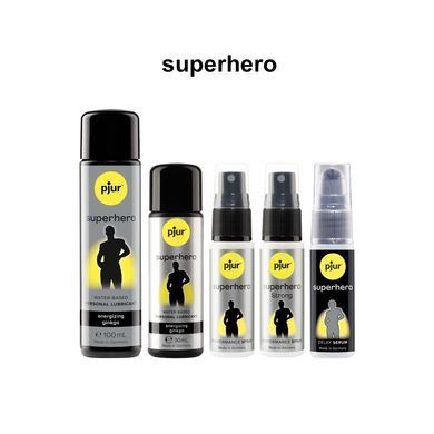 Стимулювальний лубрикант на водній основі pjur Superhero Energizing glide 30 мл, з екстрактом гінкго білоба PJ10580 фото