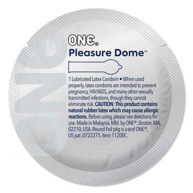Набір презервативів ONE Pleasure Dome, 100 шт, гладенькі, з розширеною головкою, паковання-тубус SX0744 фото
