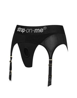 Трусики для страпона з підв&rsquo;язками для панчіх Strap-On-Me REBEL HARNESS - XL SO4509 фото