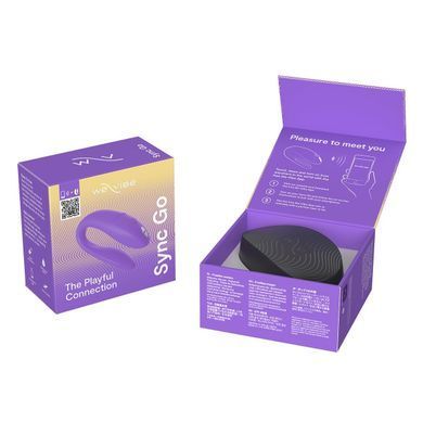Смарт-вібратор для пар We-Vibe Sync GO Light Purple, тревел-кейс SX0527 фото