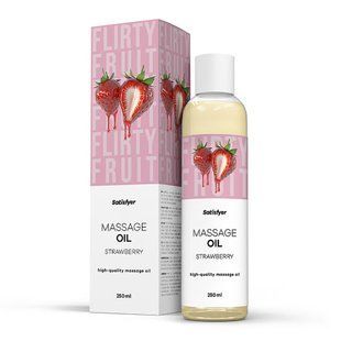 Масажна олія Satisfyer Massage Oil Strawberry 250 мл SX2709 фото