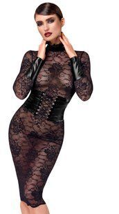 Сукня Noir Handmade F375 Noirelle Lace Corset Midi dress L SX4116 фото