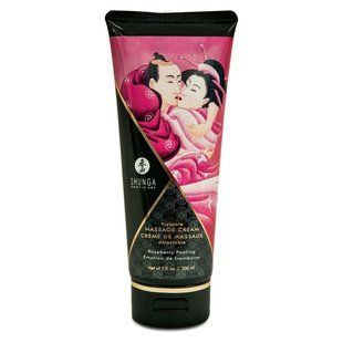 Їстівний масажний крем Shunga Kissable Massage Cream &ndash; Raspberry Feeling (200 мл) SO2504 фото