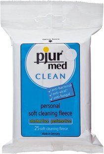 Вологі серветки pjur MED Clean 25 штук PJ10430 фото