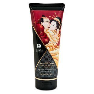 Їстівний масажний крем Shunga Kissable Massage Cream &ndash; Sparkling Strawberry Wine (200 мл) SO2506 фото