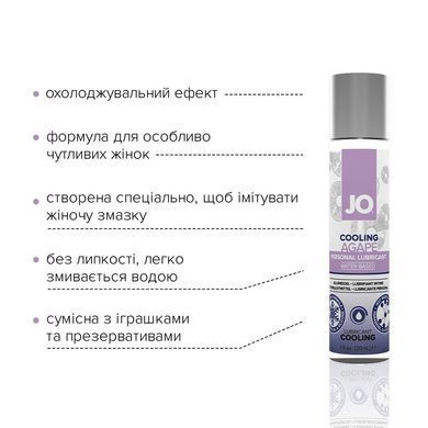 Охолоджувальна змазка JO AGAPE &mdash; COOLING (30 мл) без гліцерину, гліколю та парабенів SO1494 фото