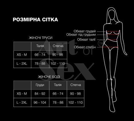 Сексуальне прозоре боді сітка з рукавами Art of Sex - Sheril чорний, L-2XL SO5871 фото