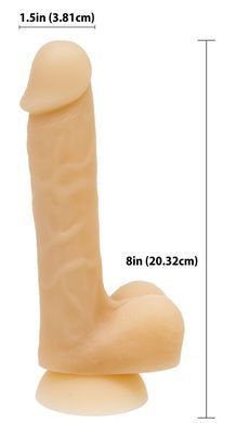 Фалоімітатор із пам&rsquo;яттю форми, на присосці ADDICTION &mdash; DAVID 8&Prime; Silicone Dong, віброкуля в подаруно SO5578 фото