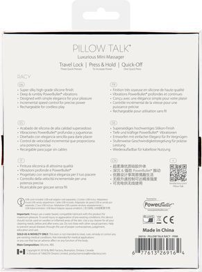 Розкішний вібратор Pillow Talk - Racy Pink з кристалом Swarovski для точки G, подарункове паковання SO2719 фото