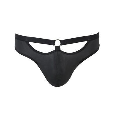 Чоловічі сліпи з вирізами Passion 041 SLIP JOE XXL/XXXL Black, екошкіра, відкриті сідниці SO7596 фото
