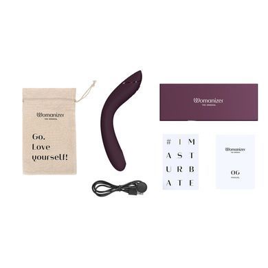 Вакуумний стимулятор для точки G та клітора з вібрацією Womanizer OG Aubergine, 12 рівнів, 3 режими SX0531 фото