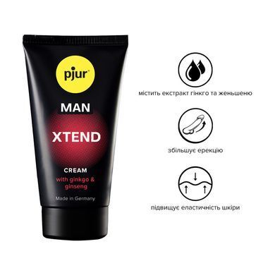Крем-стимулятор для пеніса pjur MAN Xtend Cream 50 мл, з екстрактами гінкго та женьшеню PJ12900 фото