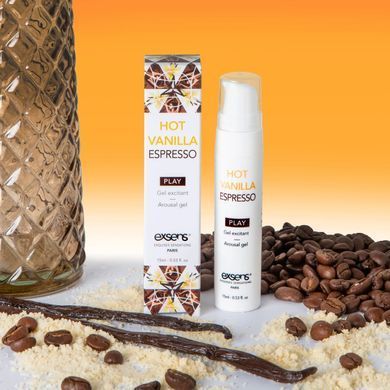 Стимулювальний гель EXSENS Kissable Hot Vanilla Espresso 15мл можна для поцілунків, охолоджувальний SO2368 фото