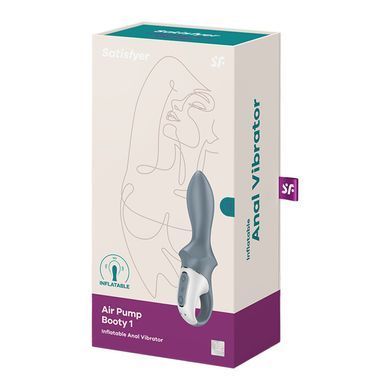 Анальний надувний вібратор Satisfyer Air Pump Booty 1, гнучкий стовбур SX2179 фото