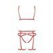 Комплект білизни Passion Exclusive MAGALI SET OpenBra S/M, red, стрепи, ліф, трусики і пояс PS23802 фото 5