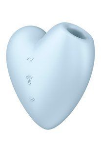 Вакуумний стимулятор-серце з вібрацією Satisfyer Cutie Heart Blue SO6287 фото