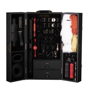 БДСМ-набір LOCKINK All-in-1 BDSM Play Kit, чорний, ремені, маска, кляпи, анальні пробки, свічки SX0821 фото