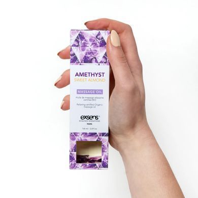 Масажна олія EXSENS Amethyst Sweet Almond (розслаблювальна, з аметистом) 100мл, натуральна SO2371 фото