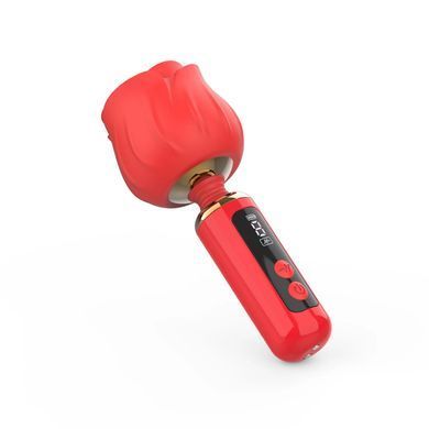 Вібромасажер Loviss Rose Mini Massage Wand Vibrator, головка у вигляді троянди, 9 режимів SX3994 фото