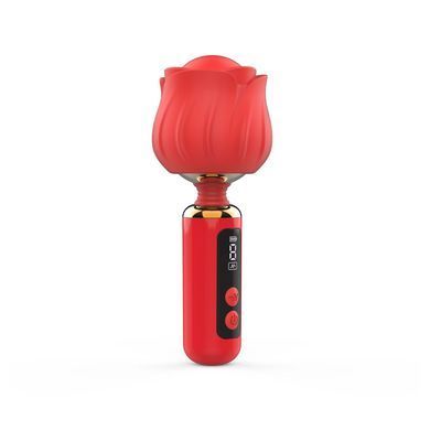 Вібромасажер Loviss Rose Mini Massage Wand Vibrator, головка у вигляді троянди, 9 режимів SX3994 фото