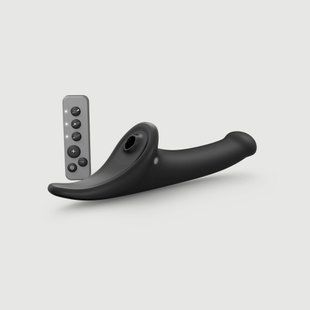Вібронасадка для страпону з вакуумною стимуляцією Strap-On-Me Multi Orgasm Dildo M Black SX4031 фото