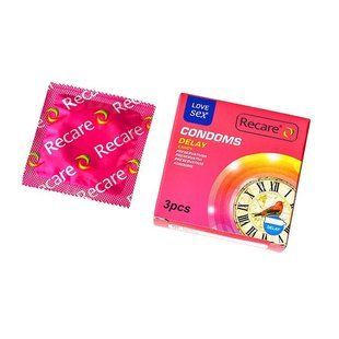 Презервативи Recare Delay Candy Condoms 3 шт, пролонгувальний ефект, цукерковий аромат SX3320 фото