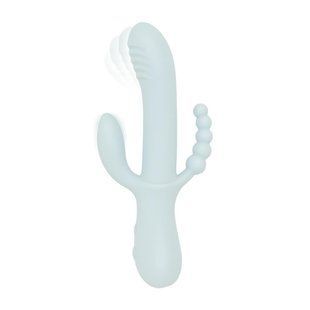 Вібратор-кролик Good Vibes Only - SAGE Triple Stimulation Vibe Soft Silicone - Blue SX3074 фото
