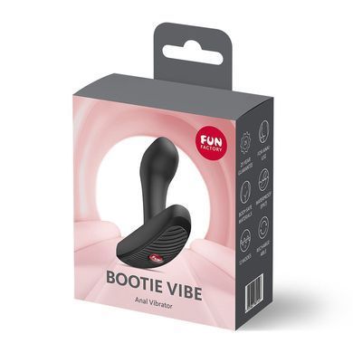 Анальна пробка з вібрацією Fun Factory Bootie Vibe Black, 12 режимів SX3714 фото