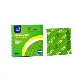 Презервативи Ultra Thin Mint Condoms 3 шт, ультратонкі, аромат: м'ята SX3321 фото