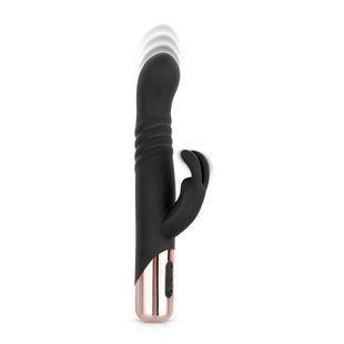 Вібратор-кролик Rosy Gold - Rabbit Vibrator with thrusting function - Black SX3069 фото