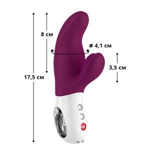 Вібратор-кролик Fun Factory MISS BI grape/white, 2 незалежні мотори, діаметр 4,2 см SX0945 фото