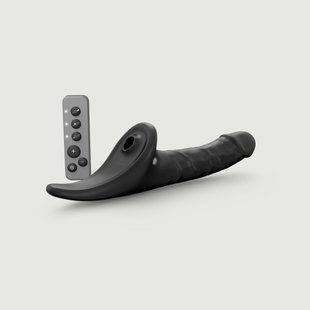 Вібронасадка для страпону з вакуумною стимуляцією Strap-On-Me Multi Orgasm Realistic Dildo XL Black SX4039 фото