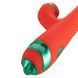 Вібратор-кролик з пульсацією та флогером LOCKINK SEVANDA Whip Vibrating Massage Wand, червоно-зелений SX0903 фото 2