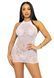 Сукня-сітка зі стразами Leg Avenue Rhinestone halter mini dress White, відкрита спина, one size SO7957 фото 1