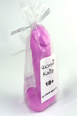 Мыло в форме пениса Чистый Кайф Violet size L, крафтове мило-член, натуральне SO2636 фото